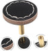 2pcs DOITOOL Round Cabinet Drawer Knobs Single Leather Pull Handles for Wardrobe Shoe Cabinet and Bedside Table Easy