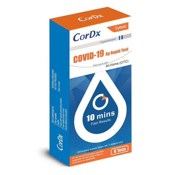 CorDx TyFast at Home COVID 19 Antigen Rapid Test Kit, Easy, Accurate,