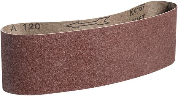 Mercer Industries 110120 Aluminum Oxide Sanding Belts, 4" x 24", 120 Grit (10 Pack)