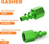 GASHER 10PCS Aluminum 1/4-Inch NPT Female Industrial Air Tool Green Fitting, High Flow Pneumatic Plugs