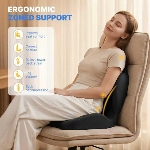 Tailbone Ergonomic Seat Cushion, Office Chair Seat Cushions with L-Shaped Design, Memory Foam Orthopedic Cushion