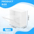 Soaoo 4 Pcs Pegboard Bins, Square Plastic Bins with Lids, Wall Mount White Magnetic Containers for Organizing