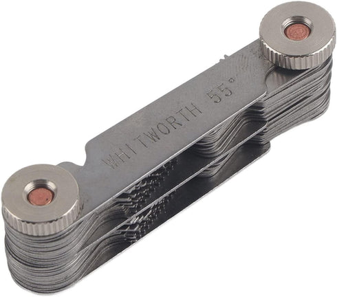 52Pcs Metric & Imperial Thread Pitch Gauge: Adjustable Stainless Steel Measuring Tool for Industrial Use