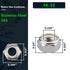 #6-32 inch Nylon Insert Hex Lock Nuts (50 Pack), 304 Stainless Steel, Corrosion-Resistant for DIY Projects