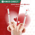 Kaco FIRST Gel Ink Pens, 2 Pieces Cute Heart Pen Set with 4 Extra Black Refills (2 White)