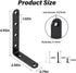 HOME MASTER HARDWARE 5" 3" Brace,4 x Heavy Duty Corner Pcs Shelf Brackets,Steel L Corner Bracket for Wood Furniture