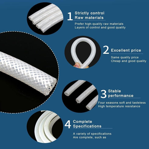 URZM 3.3Ft 1Mfor Winemaking(7.5 14.5mm*1m) Silicone Rubber Tubing, Air Hose Pipe Transparent / Home Brewing *