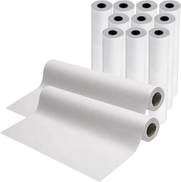Exam Table Paper - 18''x125 Disposable Standard White Crepe - Paper Rolls