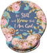 Bible Quote Mouse Pad, Be Still and Know That I am God - Psalm 46:10 Watercolor Floral Mousepad with Wrist Support