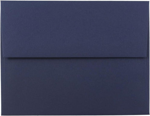 JAM PAPER A2 Premium Invitation Envelopes - 4 3/8 x 5 3/4 - Navy Blue - 100/Pack