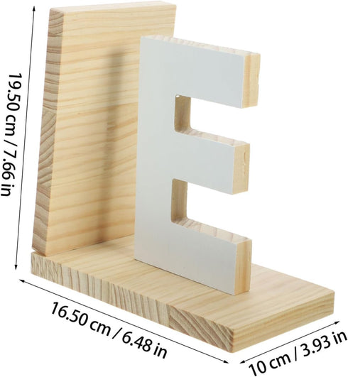 Decorative Wooden Bookends for Desk Organization