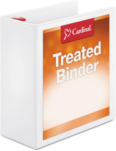 Cardinal Slant-D Ring Binder, 11-Inch x 8-1/2-Inch, 4" Capacity, White
