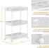 SPACELEAD 3-Tier Utility Storage Cart, Mobile Organizer with Lockable Caster Wheels, Rolling Carts for Bathroom,