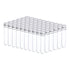 PATIKIL 60Pcs 45ml Plastic Test Tube with Screw Caps - 140x25mm Tubes for Scientific Experiments, Party Decoration