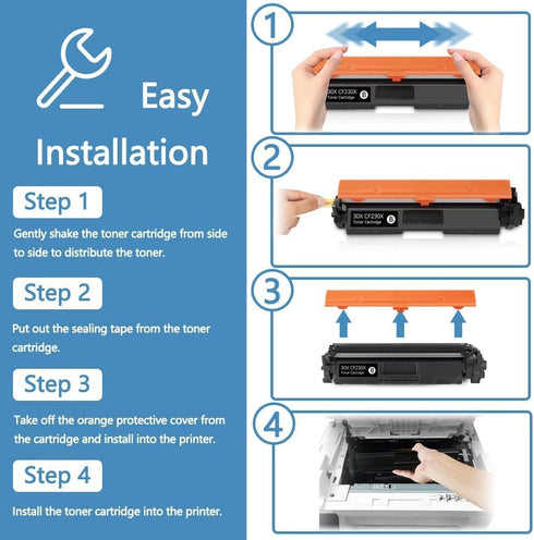 MxVol Compatible 30X 30A Toner Cartridge Replacement for HP CF230A CF230X for HP Laserjet Pro M203dw (2-Pack)