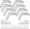 Moicstiy 8 Pcs 2 Inch L Brackets, Corner Braces with Screws for Shelves
