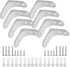Moicstiy 8 Pcs 2 Inch L Brackets, Corner Braces with Screws for Shelves