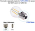 2W LED Mini Globe Bulb, AC 12V, DC 12V, Dimmable with DC Dimmer, E26 Medium Base, 2700K Warm White Light, 25W Incandescent Replacement, Solar System 12 Volts Battery Power, 2 Pack by OPALRAY