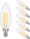 comzler E12 LED Candelabra Bulb Dimmable, 3000K Soft White Light 40W Equivalent