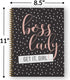 Softcover Boss Lady Motivational Spiral Notebook, 8.5" x 11", 120 College Ruled Pages, Durable Gloss Laminated Cover,