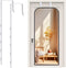 Adjustable Over-The-Door Mirror Hanger Set with Protective Lining, 2 Mirror Hook Brackets (Mirror Not Included) - White