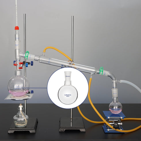 Glass Round Bottom Flask, Borosilicate Heavy Wall Short Neck, 1000 ml with 24/40 Standard Taper Joint