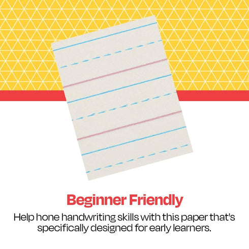 School Smart Zaner-Bloser Paper, 500 Sheets White, 1/2 Inch Ruled, 8 x 10-1/2 Inches