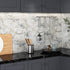 Livelynine Pacific Blue Marble Contact Paper, Self Adhesive Wallpaper for Kitchen Countertop and Bathroom
