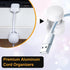 CustomyLife 2pcs 2-in-1 Cable Anchors for Desk, Adhesive Metal Cord Organizers, Adjustable Cord Clips Charger Cable