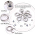 Glarks 36Pcs 304 Stainless Steel M5 Male Thread Machinery Shoulder Lifting Ring Eye Bolt Set with Lock Nuts/Lock Washers
