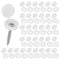 M METERXITY 100-Pack Plastic Hinged Screw Cover Caps, 6mm Shutter Screws with Caps, Fold