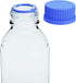 500ML Storage Glass Bottles, 2pcs Round Media Storage Bottle, Borosilicate Glass with GL45 Blue Cap