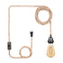 eivtokn Plug in Pendant Light Cord, Industrial Hanging Light Kit with 15FT Hemp