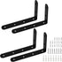 Luomorgo 4 Pcs L Brackets for Shelves, Heavy Duty Stainless Steel L Shaped