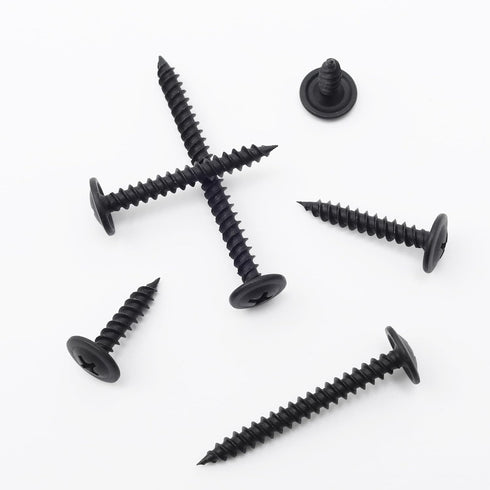 140pcs #8 × 3/4” Modified Truss Head Wood Screws - Phillips Drive, Black Wood Screws with Screwdriver Bit