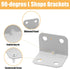 Waziaqoc 4 1 1.2 Inch 26 26 32mm 90 PCS x L Shape Shelf Bracket, White x x Metal Corner Brace, Degree Right Angle L