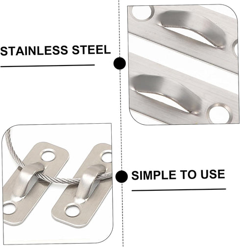 2 Sets DECHOUS Child Safety Furniture Straps Stainless Steel Falling Prevention Anchors for Kids Adjustable Anti-Tip