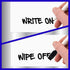 Fine Tip Dry Erase Black Markers with Magnetic Cap and Eraser, Pack of 10