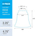 Hammered 4.75 4.9 2.25. Ceiling Fan Light Covers, Glass Replacement Shades for Ceiling Fans, and Light Fixtures, Bell