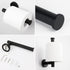 NearMoon 2 Pieces Bathroom Hardware Accessories, Towel Ring and Toilet Paper Holder, Matte Black