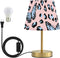 ALAZA Table Lamp for Bedroom Nightstand Butterfly Leopard Print Pink Bedside Lamp
