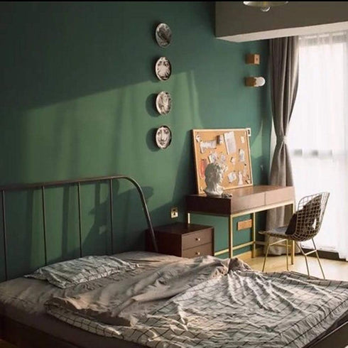 Yasinet 17.7" x197" Dark Green Wallpaper: Green Peel and Stick Contact Paper for Waterproof Self-Adhesive Removable Wall