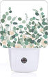 FSHVQKD Eucalyptus Branches and Roses Night Light,Plug-in Nightlights Auto Sensor Night Lamp Dusk