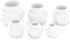 HJ 2PCS PVC Union Coupling, (Socket x Socket) White, Schedule 40 with EPDM O-Ring (2 Inch)