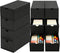 aopule 10Packs 4x6 Index Card Box,Index Card Organizer Box with Lid,Hold 10000 Cards,Black