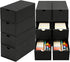 aopule 10Packs 4x6 Index Card Box,Index Card Organizer Box with Lid,Hold 10000 Cards,Black