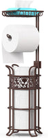 Upgraded Toilet Paper Holder Stand for Bathroom, Holds 3 Big Rolls of