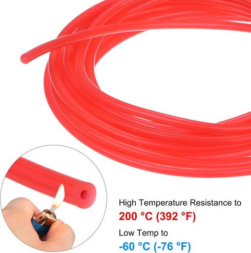 1/25"(1mm) 1/8"(3mm) 10ft(3 M METERXITY Silicone Tubing, ID x OD Silicone Rubber Vacuum Tube, M) High Temp Water Air