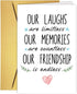 CTVSPC Cute Forever Friendship Card for Her Bestie Women Female Sister Best Friends