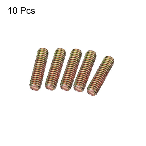 uxcell 10pcs Fully Threaded Rods 5/16x1 Carbon Steel for Furniture Garden Railing Mounting Assembly
